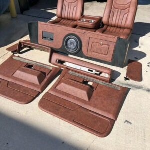 1982 Chevy C10 “Old Ranch” Relic Leather Interior Suite – Distressed Bucket Seats, Dash, Doors & Slosh Box