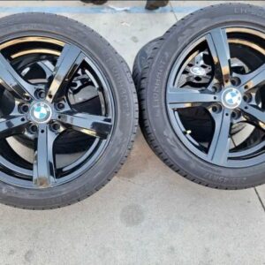 SET OF 4 BRAND NEW 17INCH’’ BMW 325i GLOSSY BLACK WHEELS RIMS WITH NEW TIRES
