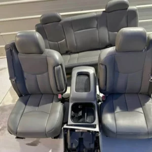GM Silverado & Sierra Extended Cab Gray Leather Seats / Interior (1999–2006)
