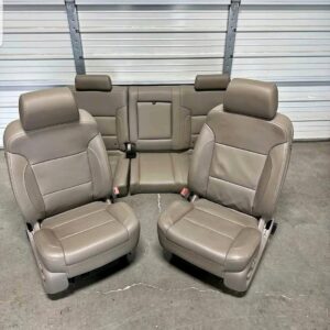 2014 2015 2016 2017 2018 Chevrolet Silverado GMC Sierra Denali Tan Leather Front and Rear Seats